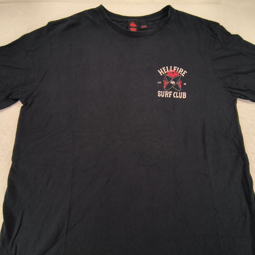 Stranger Things Short Sleeve Crew Neck Graphic T Shirt Mens Size 2XL Black Red